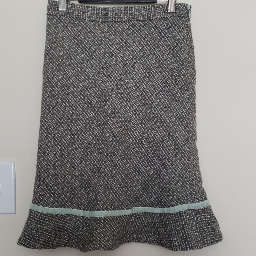 GAP Brown and Blue Wool Skirt - Picture 2 of 11